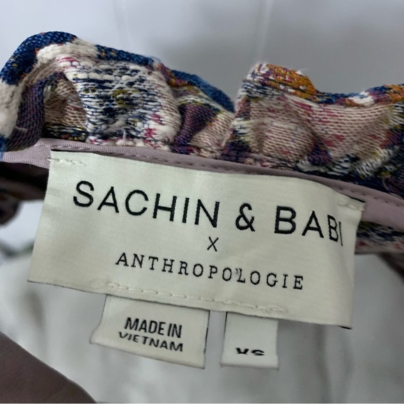 Anthropologie Sachin Babi Jacquard Sweetheart Crop Top Bustier Corset Tapestry - Picture 8 of 14